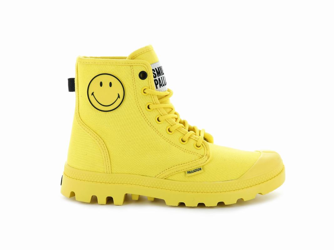 Palladium Pampa Smiley Fest Bag Damen Stiefel Gelb ||649028-KSP||